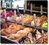Gelato Flavors in a Gelateria Gelato Flavors in a Gelateria