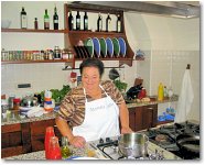 Mamma Agata teaches her cooking class on the Amalfi Coast