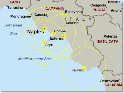 Weather in Italy: detail of the area