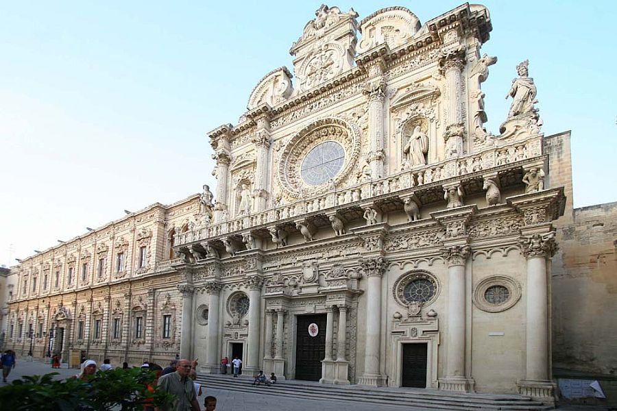 Basilica Of Santa Croce Church In Puglia Italy